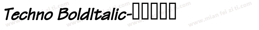 Techno BoldItalic字体转换
